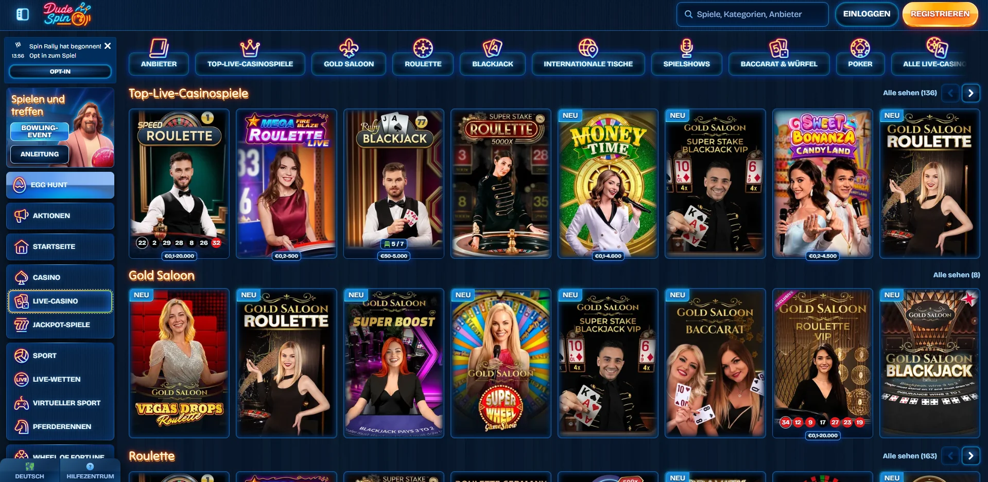 DudeSpin Casinos Spiele (neu)